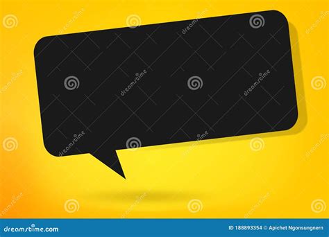 Black And Yellow Speech Bubble Background Stock Illustration