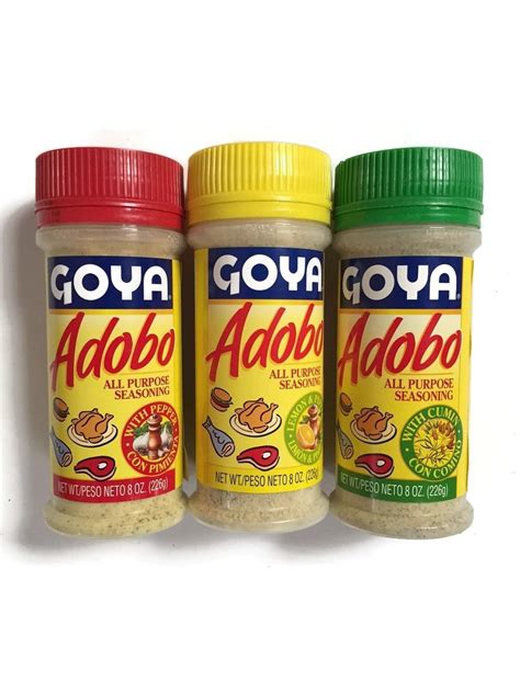 Goya Adobo Seasoning1 With Pepper 1 With Cumin And 1