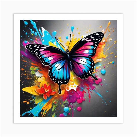 Butterfly Painting 43 Art Print By Noctarius Fy