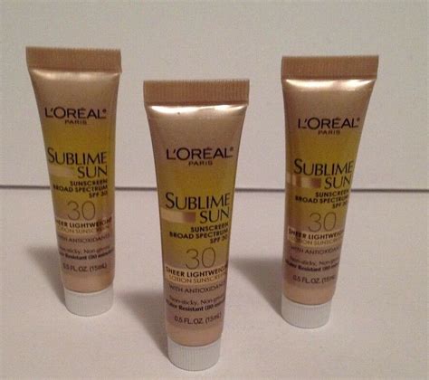 Lot Of 3 L Oreal Paris Sublime Sun Sunscreen Broad Spectrum Spf 30 0 5 Oz Tsa Ebay