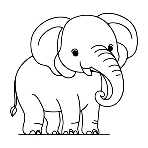 elephant drawing black white images    freepik