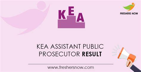 Kea Assistant Public Prosecutor Result 2021 Out Cut Off Merit List