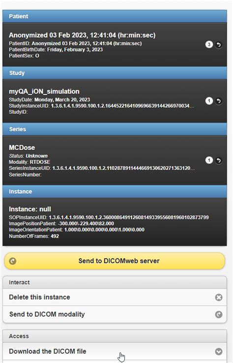 How Do I Get The Rtdose Created By Myqa Ion Pt Iba Dosimetry Service