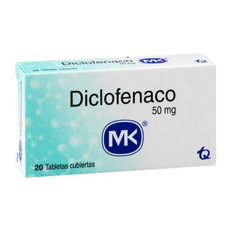 Diclofenaco 50 Mg Mk Caja X 20 Tabletas