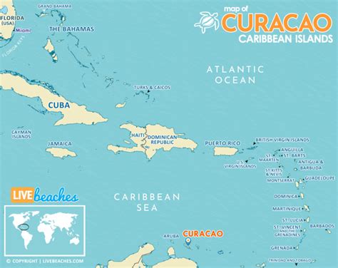 Map of Curacao - Live Beaches