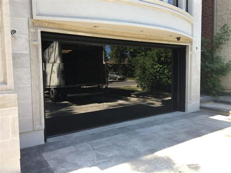 Modern Black Glass Garage Door Toronto Modern Doors