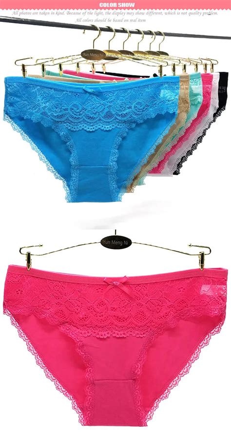 Yun Meng Ni New Style Briefs Sexy Underwear Cotton Lace Women Panties