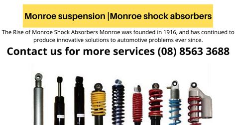 Monroe suspension | Monroe shock absorbers | by Barossa Brakes and ...