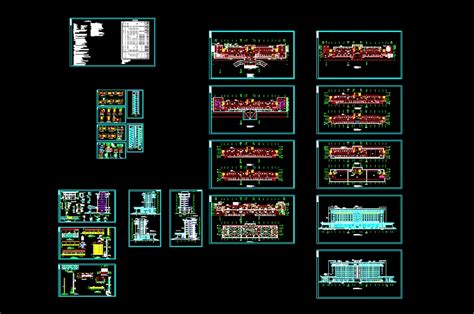 某多层办公楼建筑设计cad全套施工图纸cad图库 建库图纸