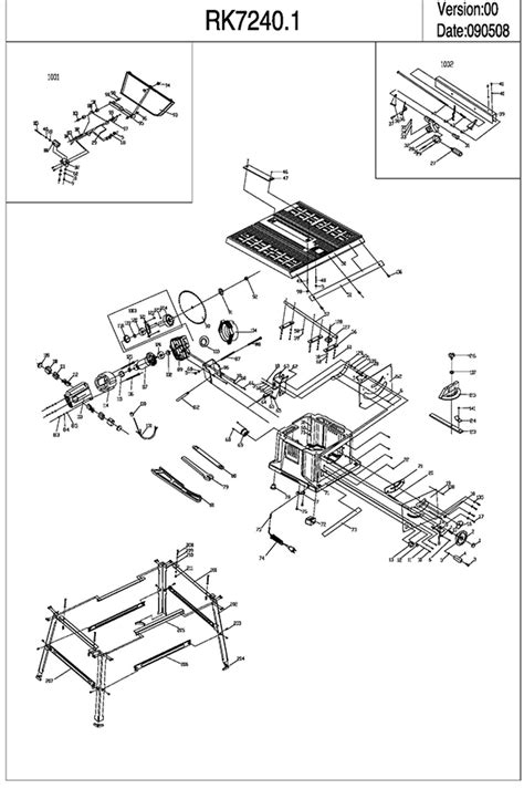 Ryobi Rts10 10 Table Saw Parts And Accessories At