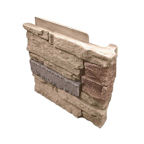 Genstone Stacked Stone Corner Panel 098 Sq Ft Desert Sunrise Faux Stone Veneer Forlshop