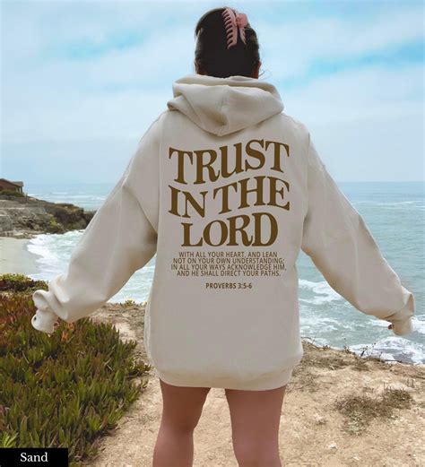 Trust In The Lord Christian Hoodie Jesus Hoodie Jesus Apparel Christian Sweatshirt Aesthetic