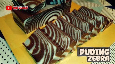 PUDING ZEBRA COKLAT ROTI TAWAR TANPA TELUR IDE BUKA PUASA SIMPEL