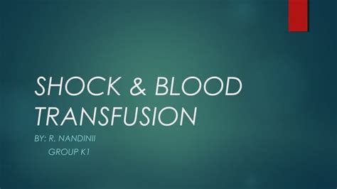 Shock Blood Transfusion PPT