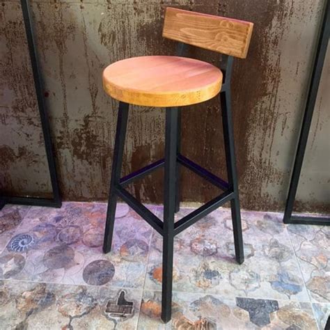 Stool Bar Besi Desain Minimalis Bundar Modern Untuk Kursi Cafe Murah