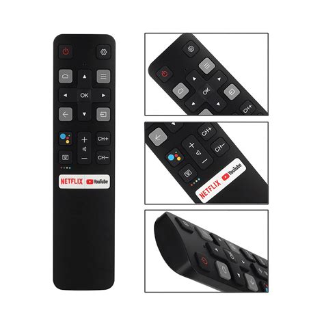 Replace RC802V FNR1 Voice Remote Control For Android 4K UHD Smart TV