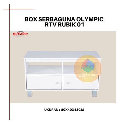 Jual Rak TV Meja Tv Tempat Penyimpanan Olympic RTV Rubik 01