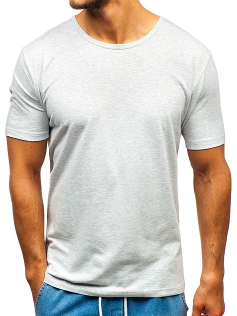 Camiseta De Manga Corta Lisa Para Hombre Gris Bolf T1281 Gris