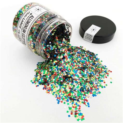 Aluminum Glitter Flakes Retro-style Craft Glitter ~ Retro Multi