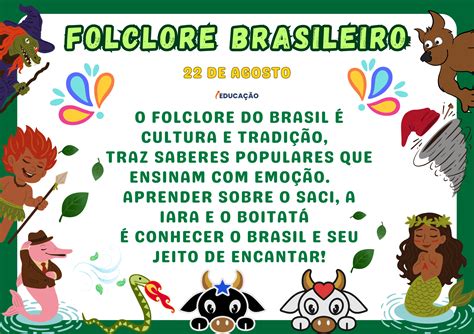 Cartaz Folclore Para Imprimir - Painel do Folclore Brasileiro para Imprimir e Montar