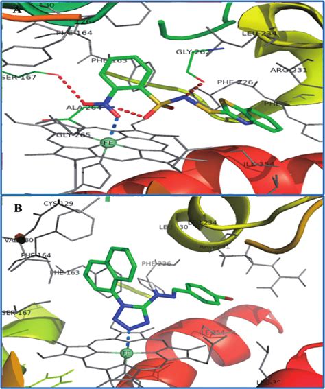 Predicted Binding Modes Of Compounds A And B In The Active Site