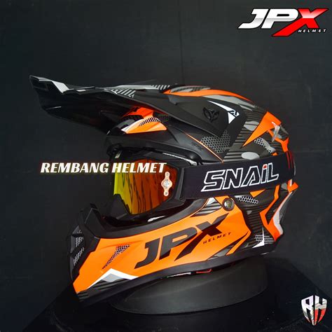 Jual Helm Jpx Cross Fox X Fluo Red Doff Paket Ganteng Google Snail