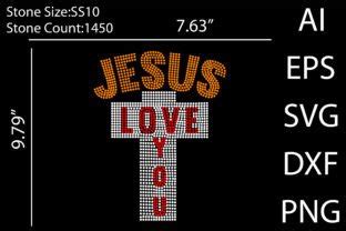 Jesus Love You Rhinestone Template Graphic By Betruthful Creative Fabrica