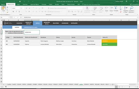 Planilha de Ordem de Serviço em Excel - Planilhas Prontas