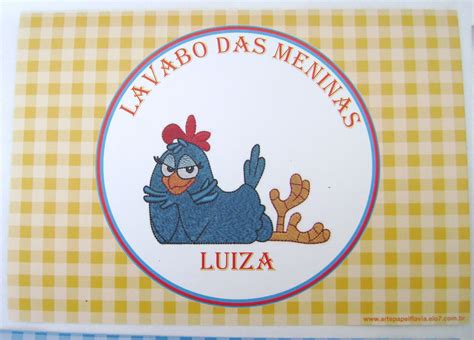 Placa Sinalizadora Galinha Pintadinha No Elo Arte Papel Fl Via