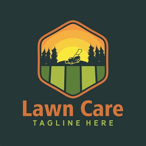 Premium Vector Lawn Care Logo Vector Illustration