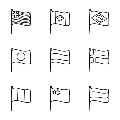 Black And White Country Flags 11675948 Vector Art at Vecteezy