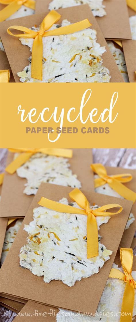 Recycled Paper Seed Cards Seed Paper Diy Recycled Paper Crafts