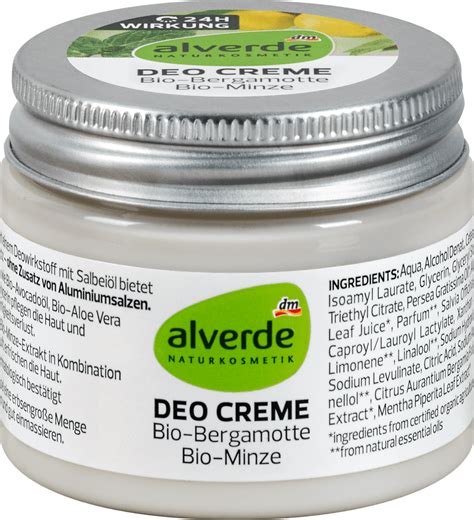 Alverde NATURKOSMETIK Deo Creme Bio Bergamotte Bio Minze 50 Ml Dm At