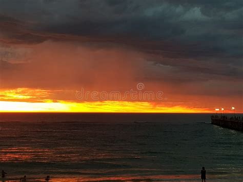 Port Noarlunga Beach Sunset Photos Stock Photo - Image of sunset, beach: 108148636