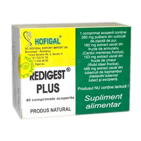 Redigest Plus 40 Comprimate Hofigal Drmax Farmacie