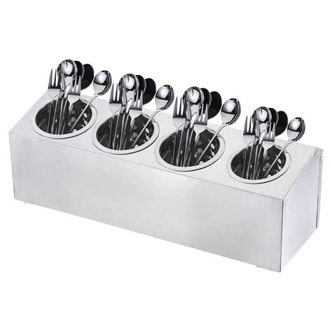 Uxcell Stainless Steel Cylinder Flatware Silverware Utensil Holder