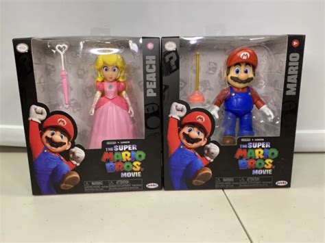 Jakks Pacific Super Mario Bros Movie Figures Mario And Princess Peach Eur