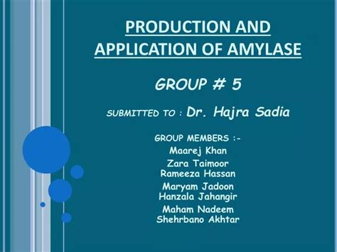 production  application  amylase powerpoint