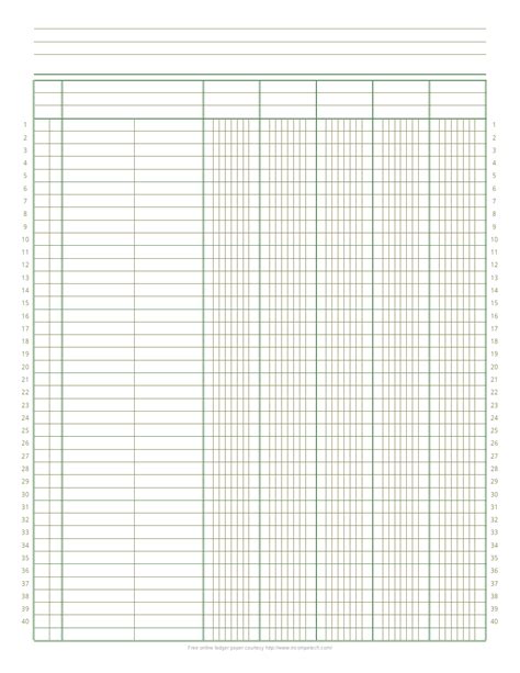 Free Printable 5 Column Chart - PRINTABLE TEMPLATES