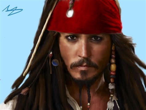 Jack Sparrow Digital Painting Captain Jack Sparrow Fan Art