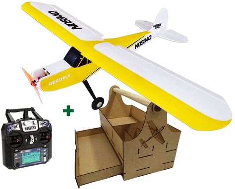 Aeromodelo Treinador Piper Completo Controle 6 Ch Kit 5 AEROFLY