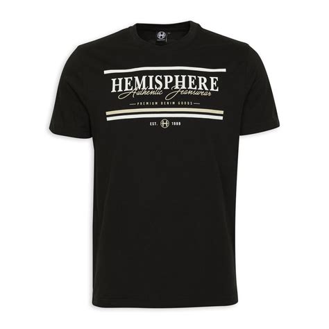 Black Branded T Shirt Hemisphere