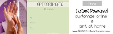 Free Nail Salon Gift Certificates Customize Online