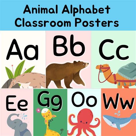 Animal Alphabet Classroom Posters • Teacha!