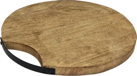 Naturn Living Ronde Eiken Houten Serveerplank Met Handvat Cm