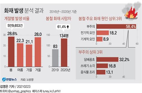 작년 봄철 화재 사망자 61 급증소방청 화재 예방대책 추진 연합뉴스