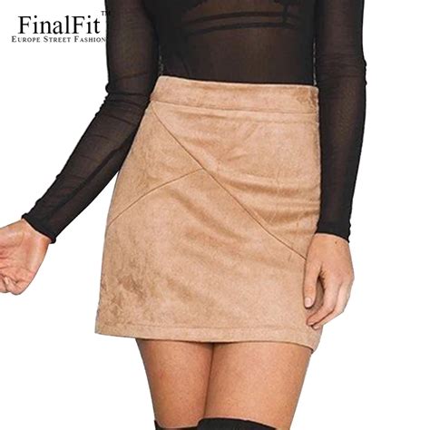 Jupe Crayon Taille Haute Femme Daim Moulante Sexy Mini Jupe Femme Dans