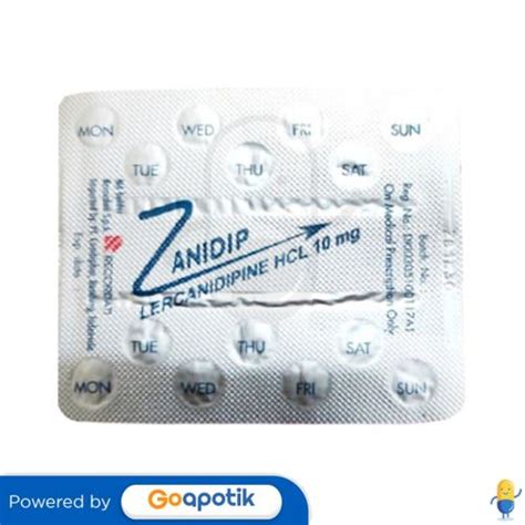 Zanidip 10 Mg Tablet Kegunaan Efek Samping Dosis Dan Aturan Pakai