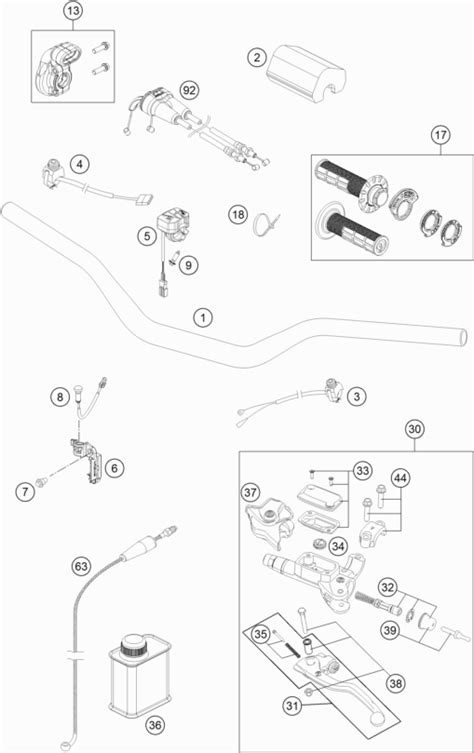 Ktm Fiche Finder Handlebar Controls Spare Parts For The Ktm 350 Sx F 2022 Eu