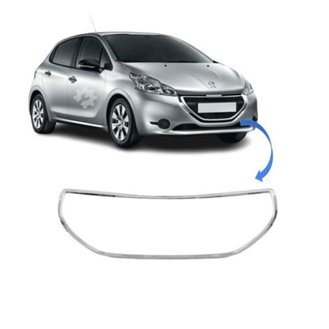 Moldura Friso Cromado Grade Peugeot 208 2013 2016 Original Autorizada Pecas